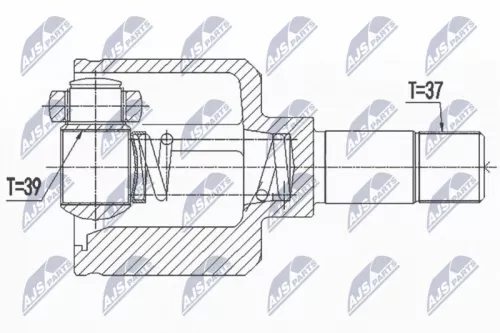 Homokineet reparatie set, aandrijfas