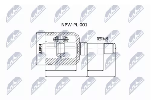 Homokineet reparatie set, aandrijfas