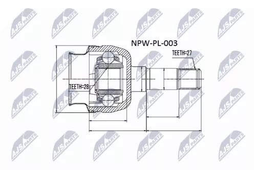 Homokineet reparatie set, aandrijfas