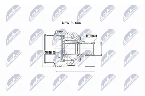 Homokineet reparatie set, aandrijfas