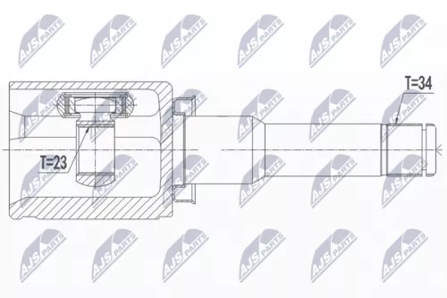 Homokineet reparatie set, aandrijfas