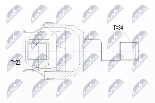 Homokineet reparatie set, aandrijfas