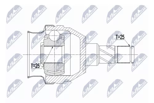 Homokineet reparatie set, aandrijfas