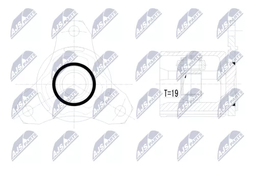 Homokineet reparatie set, aandrijfas