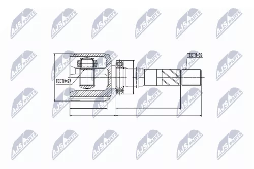 Homokineet reparatie set, aandrijfas