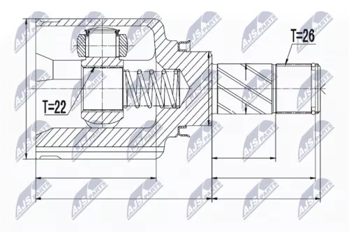 Homokineet reparatie set, aandrijfas