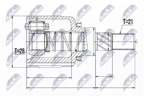 Homokineet reparatie set, aandrijfas