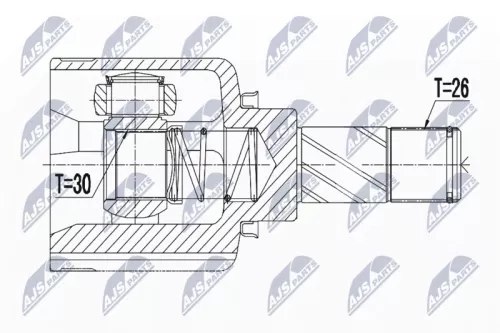 Homokineet reparatie set, aandrijfas