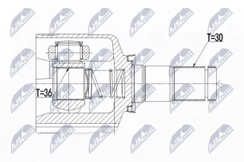 Homokineet reparatie set, aandrijfas