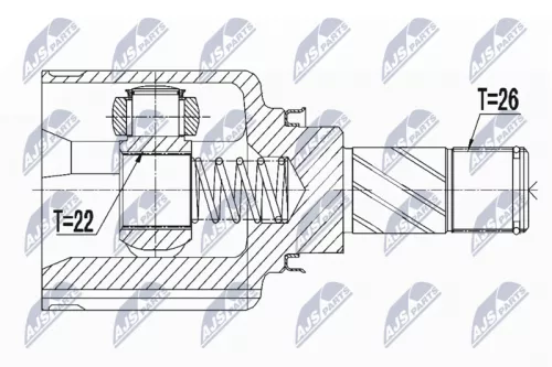 Homokineet reparatie set, aandrijfas