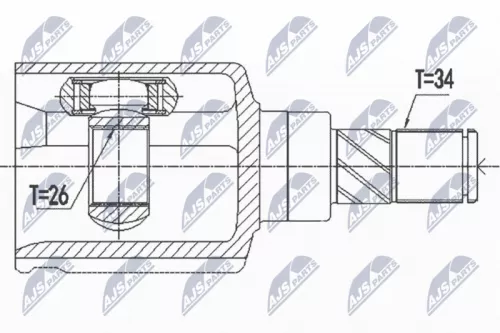 Homokineet reparatie set, aandrijfas