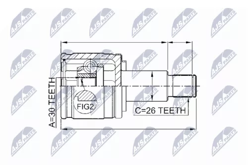 Homokineet reparatie set, aandrijfas