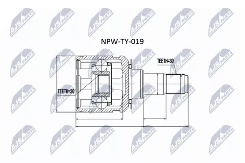 Homokineet reparatie set, aandrijfas