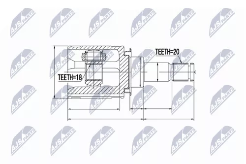 Homokineet reparatie set, aandrijfas