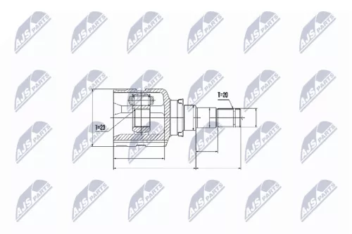 Homokineet reparatie set, aandrijfas