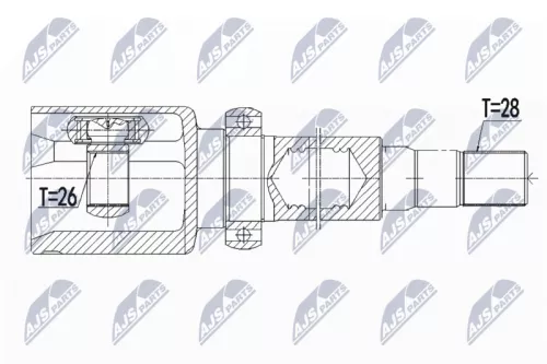 Homokineet reparatie set, aandrijfas