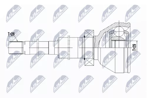 Homokineet reparatie set, aandrijfas