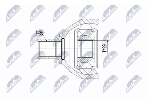 Homokineet reparatie set, aandrijfas