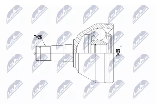 Homokineet reparatie set, aandrijfas