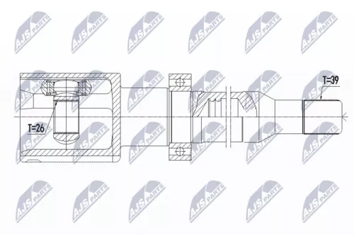 Homokineet reparatie set, aandrijfas