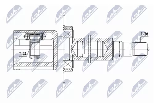 Homokineet reparatie set, aandrijfas