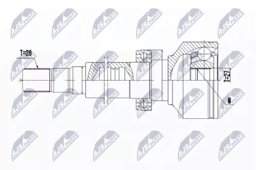 Homokineet reparatie set, aandrijfas