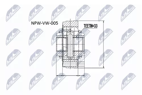 Homokineet reparatie set, aandrijfas