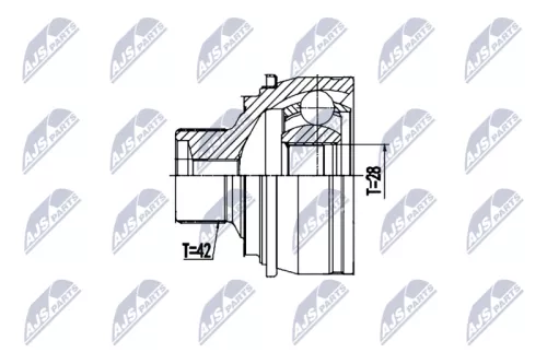 Homokineet reparatie set, aandrijfas