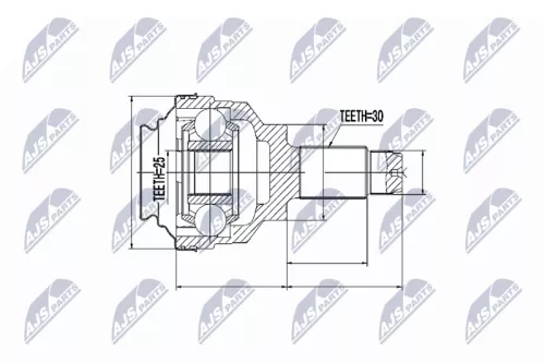 Homokineet reparatie set, aandrijfas