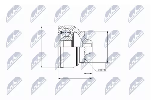 Homokineet reparatie set, aandrijfas