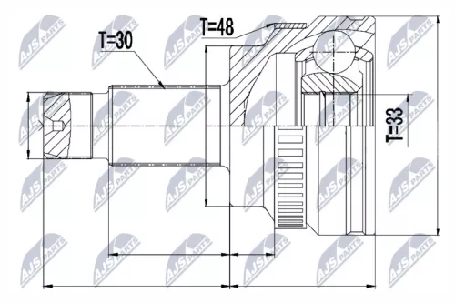 Homokineet reparatie set, aandrijfas
