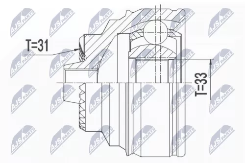 Homokineet reparatie set, aandrijfas