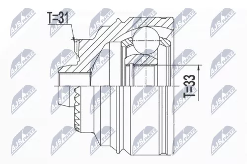 Homokineet reparatie set, aandrijfas