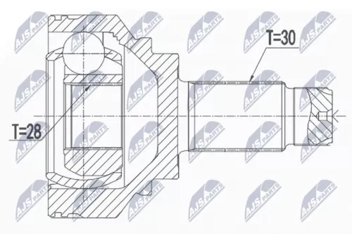 Homokineet reparatie set, aandrijfas