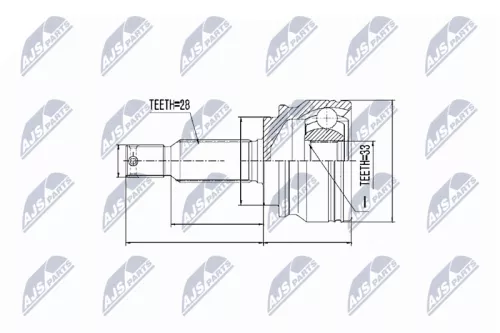 Homokineet reparatie set, aandrijfas