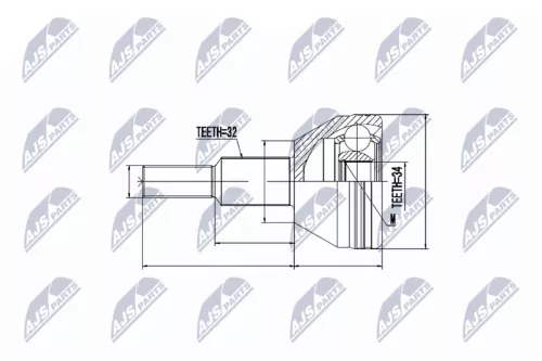 Homokineet reparatie set, aandrijfas