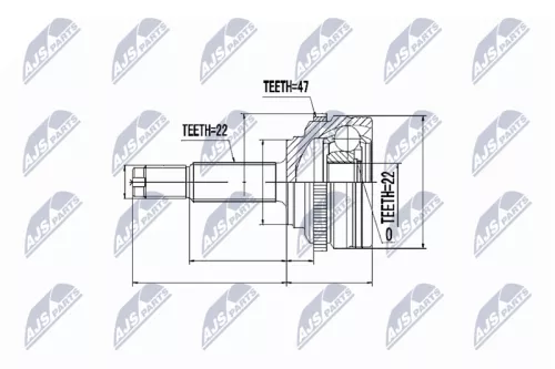 Homokineet reparatie set, aandrijfas