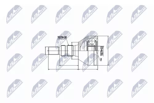 Homokineet reparatie set, aandrijfas