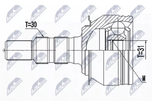 Homokineet reparatie set, aandrijfas