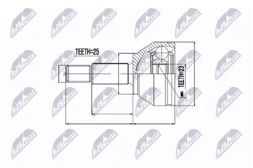 Homokineet reparatie set, aandrijfas