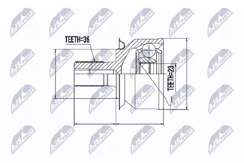 Homokineet reparatie set, aandrijfas