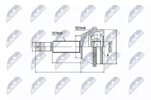 Homokineet reparatie set, aandrijfas