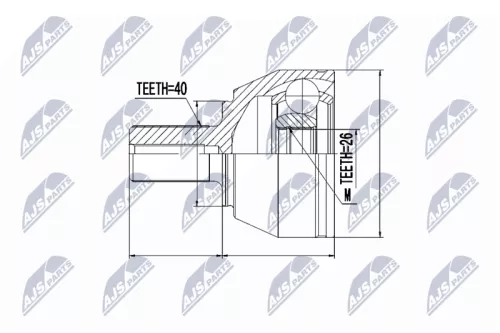 Homokineet reparatie set, aandrijfas