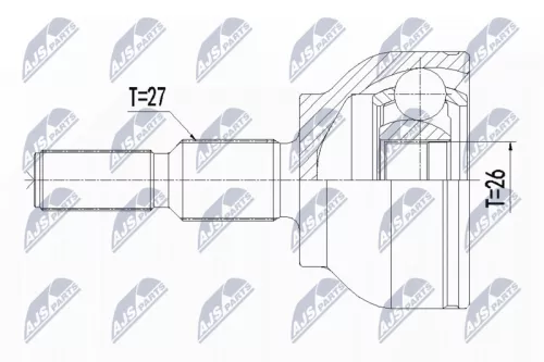 Homokineet reparatie set, aandrijfas