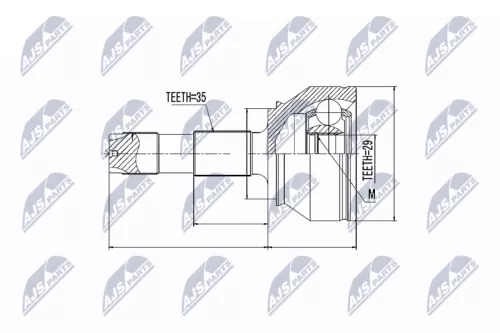 Homokineet reparatie set, aandrijfas