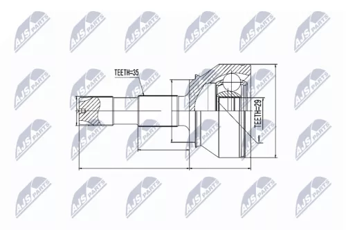 Homokineet reparatie set, aandrijfas