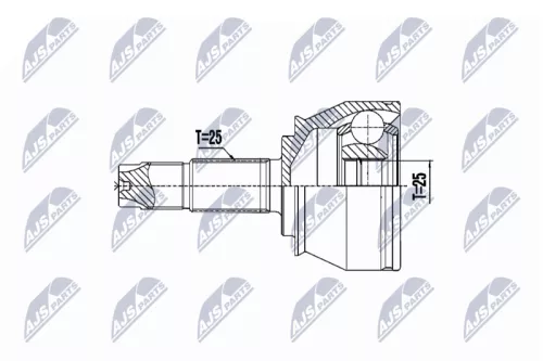Homokineet reparatie set, aandrijfas