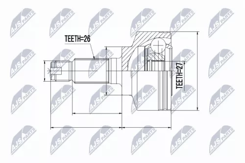 Homokineet reparatie set, aandrijfas
