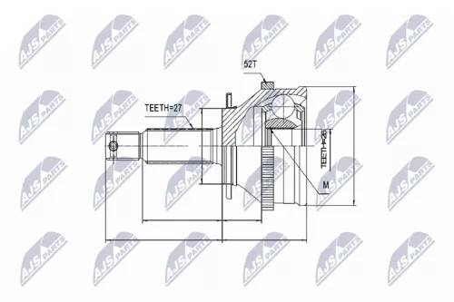 Homokineet reparatie set, aandrijfas