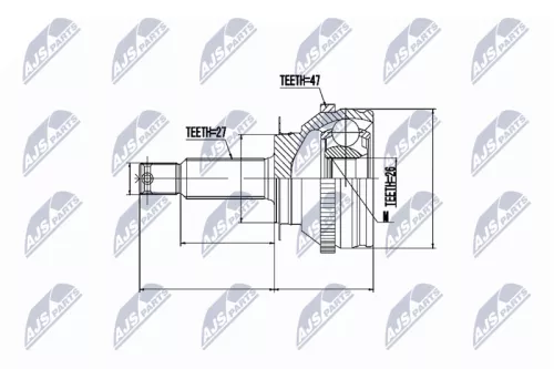 Homokineet reparatie set, aandrijfas